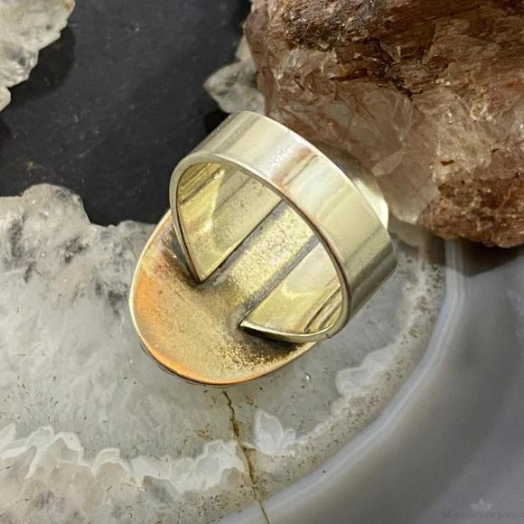 Carolyn Pollack Sterling Oval MOP & Turquoise Inlay Ring For Women Sz Variety - Picture 7 of 10